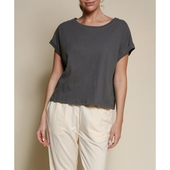 Sustainable Recycled Cotton Plain Crop Tee