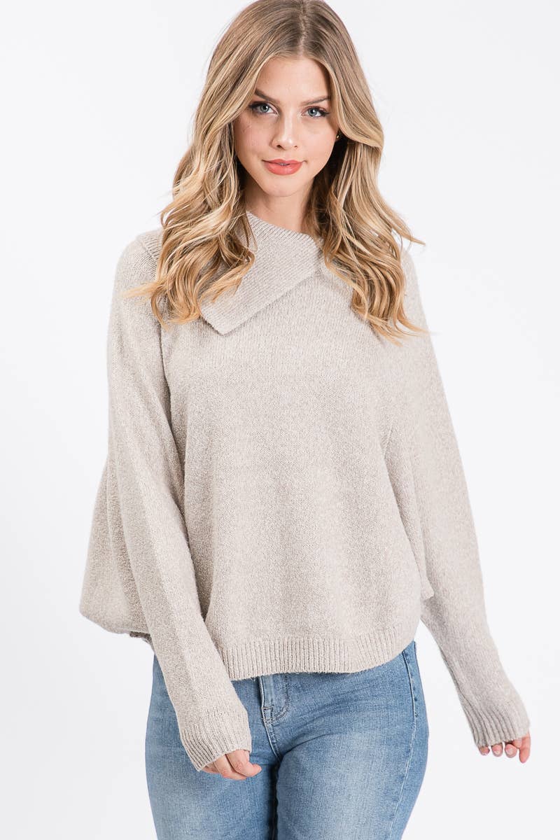 Knit Solid Dolman Sleeve Sweater – Forever Wardrobe