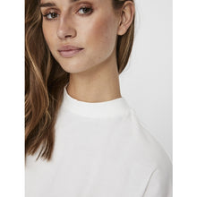 Load image into Gallery viewer, White tshirt, mock turtleneck, dolman sleeves, organic cotton shirt
