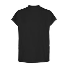 Load image into Gallery viewer, Black tshirt, mock turtleneck, dolman sleeves, organic cotton shirt
